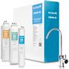 Ecosoft CROSS 60 - Filtro ad osmosi inversa, flusso diretto da 1 l/min, tecnologia ecologica a risparmio d'acqua, display intelligente, sostituzione delle cartucce fai da te