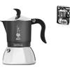 Bialetti Bieltta Caffettiera Fiammetta tazze 4, antracite