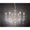 Lampadario classico in cristallo oro a 6 luci design swarovsky coll. olimpia