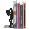 Balvi Fermalibri The Reader Balvi in Metallo Nero - Fermalibro Design Decorativo per L
