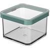 Rotho Loft - Barattolo da 0,5 l con coperchio, in plastica alimentare (SAN), senza BPA, turchese/trasparente, 0,5 l (10 x 10 x 7,2 cm)