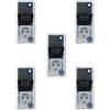 REV AquaForm - Set risparmio di 5 prese - A/W, IP44, monopolo, verticale, grigio