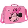 Safta MINNIE MOUSE LOVING - Portafoglio estraibile, valigetta portatodo, tracolla comoda e versatile, qualità e resistenza, 38 x 6 x 28 cm, colore rosa, Rosa, Estándar, Casual