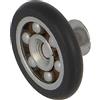 Amig - Cuscinetto Box Doccia | Set di 2 Unità | Ø 20 mm | Cuscinetto Frontale e Vite M4x8 | Per Porta Scorrevole Doccia | Poliammide Nero