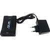 LeoFla Adattatore Convertitore per TV con Presa Femmina da SCART Composito A HDMI 1080P, Variabile, Media