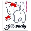 4R Quattroerre.it Adesivi Sticker Hello Bitchy, 10 x 12 cm