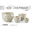 G 4 VASI CACHEPOT CERAMICA MODERNO CLASSICO VINTAGE VASO SASSI BIANCO 30/23/17/12