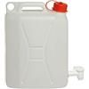 MasterBrico TANICA CON RUBINETTO IN PLASTICA FUSTO PER VINO ACQUA OLIO ALIMENTI 10 LT