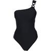 OLIVIA linea PINK costume intero donna monospalla nero art JO/799 MADE IN ITALY