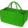 VIGOR BORSA CESTA PORTALEGNA LEGNA DA ARDERE VERDE IN FELTRO 46LT 51x33x27CM