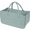 VIGOR BORSA CESTA PORTALEGNA LEGNA DA ARDERE GRIGIO IN FELTRO 46LT 51x33x27CM