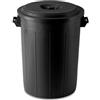 Stefanplast Bidone (70Lt) con coperchio Nero 25080+25980