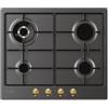 CANDY CHW6BR4WGTGH PIANO COTTURA A GAS 4 BRUCIATORI 60 CM ANTRACITE