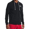 Under Armour Uomo Rival Terry Left Chest Full Zip, Felpa con Zip da Palestra Leggera, Comoda Felpa della Tuta Sportiva per Riscaldamento e Allenamento,Black/Onyx White,XS