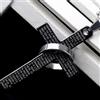 REGALO PENDENTE CROCE PREGHIERA CRISTO INOX COLORE ANELLO UOMO ms