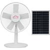 DCG Ventilatore da Tavolo 5 Pale ø 30 cm con Pannello Solare Bianco VE2220S DCG