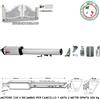 Securvera Pistone Cancello Automatico Motore 230 V Corsa 300 mm Sblocco Ck Ricambio Motore