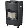 SYNTESY STUFA A GAS GPL INFRAROSSI 4200W 3 PIASTRE IN CERAMICA PORTATILE 4 RUOTE SYNTESY