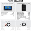 Dokio 100W/200W/400W Kit Pannello Solare Rigido Balcone,Tetto,Camper,Barca,Casa