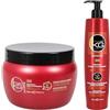 KERAGOLD PRO DD - Set di 2 trattamenti per capelli - senza solfati shampoo 500 ml + maschera 500 ml - cheratina & acido ialuronico per idratazione intensa e lisciante sublime