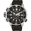 Citizen Orologio Aqualand Eco-Drive Diver 200mt Nera Cinturino Silicone