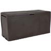 Keter Baule Portaoggetti Multiuso in Resina Effetto Rattan Brown 116,7 x 44,7 x 57 cm