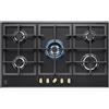 Electrolux Piano cottura 90 cm gas incasso 5 Fuochi 1 Wok Nero KGS 9536 RN