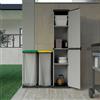 Cleantot Armadio Alto da Esterno in Resina 1 Anta 40x34x165 cm 4 Ripiani