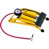 Vigor POMPA BICICLETTA A PEDALE MANOMETRO A 2 CILINDRI GONFIATORE AUTO MOTO MAX 7 BAR