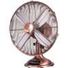 CFG Ventilatore da tavolo in metallo rame 4 pale oscillante 3 Velocita' 30cm 35W