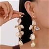 Orecchini Pendenti Conchiglia Oro E Pietre Naturali Chic Eleganti T3D35F98