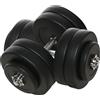 HOMCOM Set Manubri Palestra Regolabile da 50kg con 12 Dischi Gommati