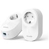 Tenda PH6 Kit Powerline, AV1000 Mbps su Powerline, 1 Porta Gigabit Ethernet, Plug and Play, Home Plug AV2, Modalità Risparmio Energetico con Presa di Corrente Integrata, Bianco
