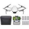 DJI Mini 4K Fly More Combo, drone per adulti, fotocamera 4K HD, < 249 g, stabilizzatore 3 assi, trasmissione video 10 km, return automatico, 3 batterie per tempo di volo max 93', QuickShots