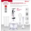 Girmi MX15 Mixer a Immersione 3in1 200W con Frusta e Tritatutto