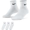 Nike Everyday Cushioned Calzini, Bianco (White/Black), M Uomo