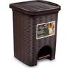 Stefanplast Pattumiera Elegance Ratt Litri 6 Moka Marrone Stefanplast