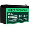 Green Cell Greencell Batteria AGM 12V 8,5Ah al piombo accumulatore sigillata VRLA Senza manutezione ricaricabile Batterie di ricambio ermetica giocattoli per bambini allarme| sistemi UPS eBike Scooter