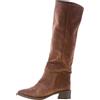 L'ARIANNA scarpe donna Stivale in camoscio marrone ebano punta texana slip on