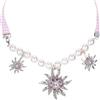 W WIDMANN MILANO Party Fashion Ladies Pink Bavarian Edelweiss Necklace Fancy Dress Accessory