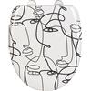Wenko Sedile Wc Faces con Design Duroplast, Meccanismo di Abbassamento Automatico Easy-Close e Fissaggio Igienico Fix-Clip in Acciaio Inox, Antibatterico e Antigraffio, 38 X 45 Cm, Bianco/Nero