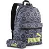 PUMA Set di Zaini Phase 20 L OneSize, Black Apple Spritz Football AOP Green