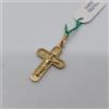 CIONDOLO CROCIFISSO - CROCE SACRA IN ORO GIALLO 18KT 750 1,3 GRAMMI (8074)
