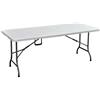N/D Tavolo Pieghevole Valigetta 180x75x72 cm HDPE con Gambe Acciaio Ø25 mm