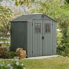 Keter BOX CASETTA DA GIARDINO KETER DARWIN 6X8 CON FINESTRE FRONTALI VERDE da scontare