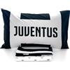 Hermet Lenzuola Juventus Singolo Piazza e Mezza Completo Letto Puro Cotone 100%
