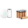Airthings 2930 Wave Plus: Monitor per il radon e la qualità dell'aria con rilevatore di CO2, COV & Amazon Basics - Batterie Stilo Alcalino AA Performance, confezione da 12