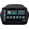 Jf Sound car audio system Autoradio Custom Fit per Hyundai IX35 (con navigatore, amplificatore ISO e retrocamera) Android GPS Bluetooth WiFi Full HD Touchscreen Display 10 processore 8core e comandi vocali
