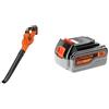 BLACK+DECKER GWC1820PC-QW Soffiatore + BL4018 Batteria al Litio, 18 V, 4.0 Ah