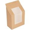 Garcia de Pou 100 pezzi - Scatole per tortilla con finestra - Chiusura autoadesiva 'Thepack' 220 G/M2 + Opp 9,2X5,1X9,2/12,5 cm naturale cartone ondulato Nano-Micro